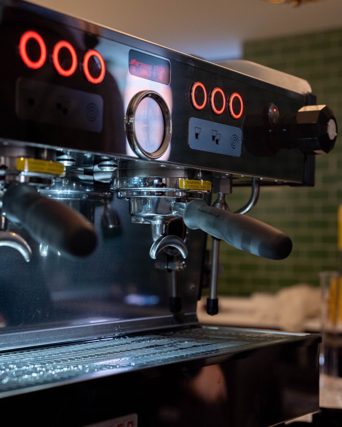 La Marzocco espresso machine in service at Cafe Sous Terre