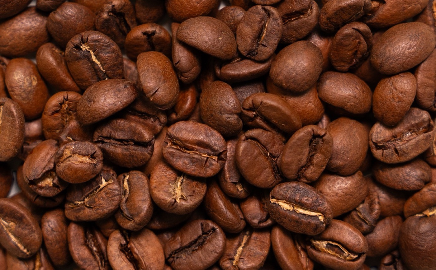 Close-up of freshly roasted Coffeehaus coffee beans
