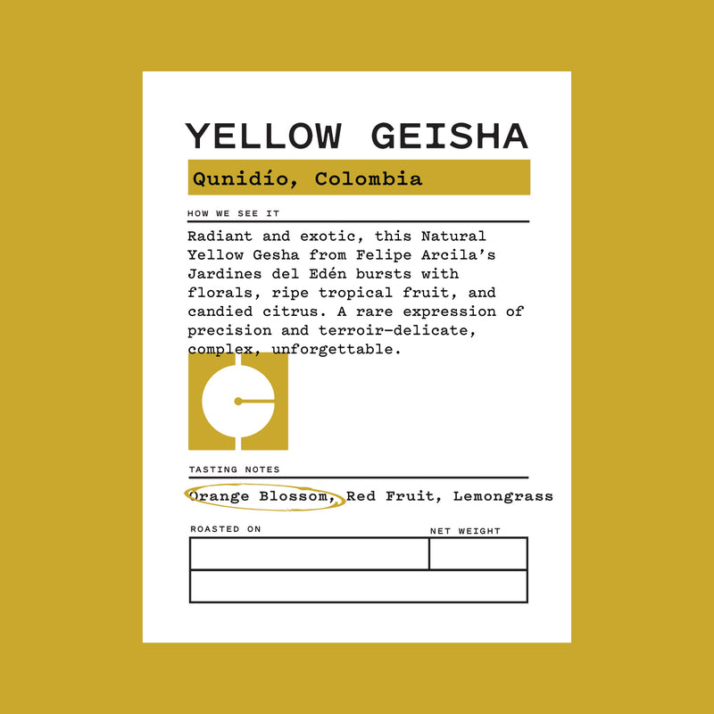 Extremely Limited - Colombia - Yellow Geisha