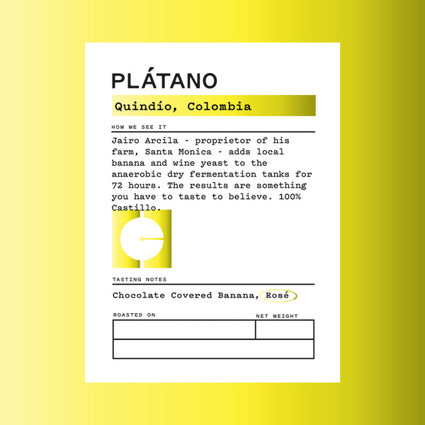 Extremely Limited - Colombia - Plátano - Banana & Wine Yeast Co-Ferment