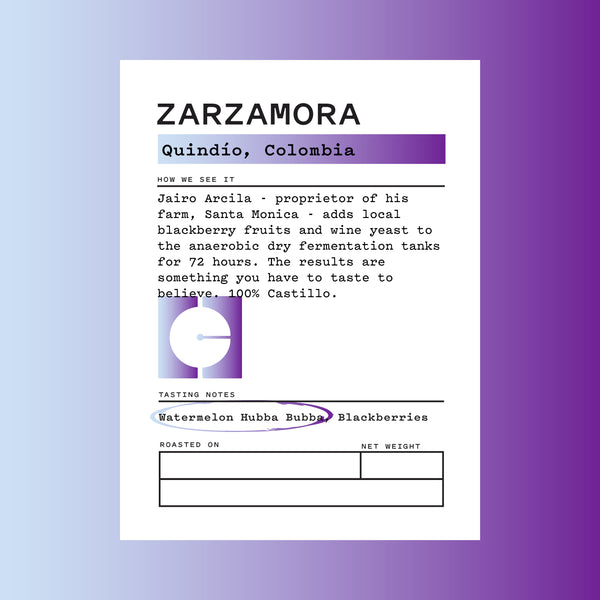 Extremely Limited - Colombia - Zarzamora - Blackberry & Wine Yeast Co-Ferment